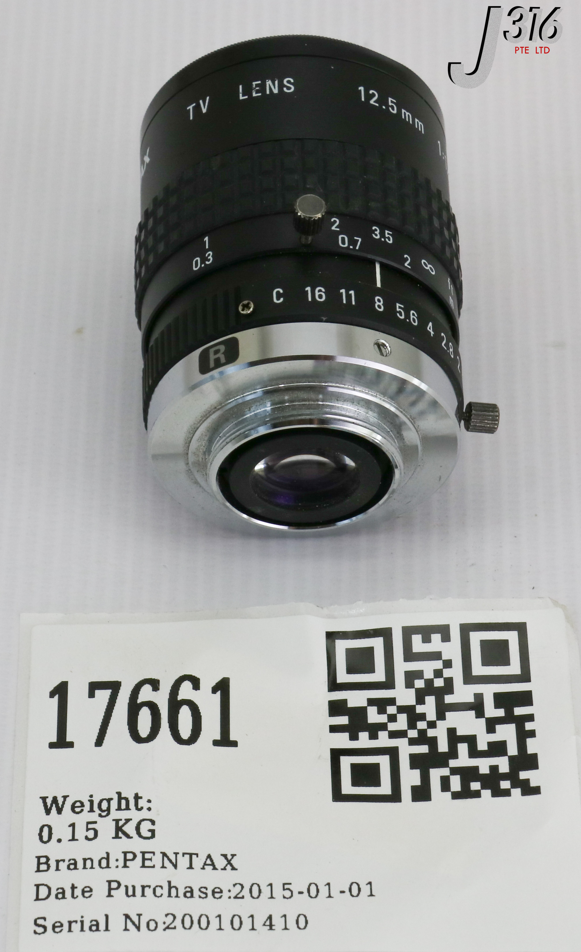 17661 PENTAX TV LENS, 12.5MM 1:1.4 – J316Gallery